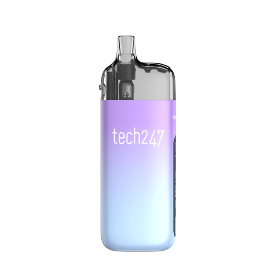 Smok Tech247 Pod Mod mor-mavi degrade renkli, kompakt elektronik sigara.