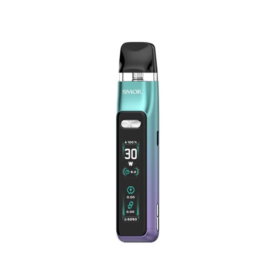 Smok NOVO GT Pod Mod, turkuaz-mor renkli, dijital ekranlı elektronik sigara