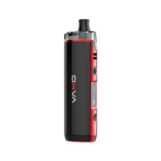 OXVA Origin X Pod Mod kırmızı siyah, ayarlanabilir watt vape cihazı.