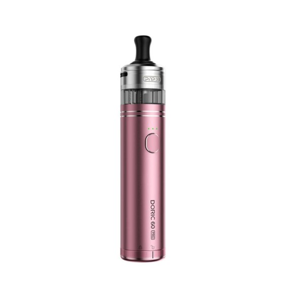 Voopoo Doric 60 Pro Pod Mod pembe renkli, şık ve kompakt elektronik sigara.