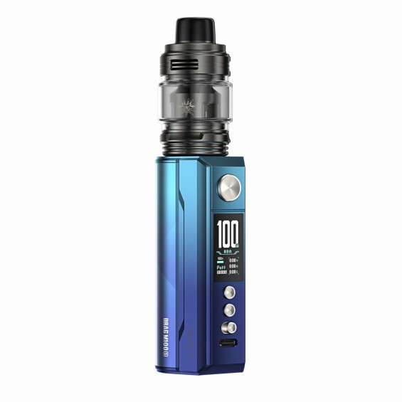 Voopoo Drag M100S Pod Mod, Mavi Renk, Yüksek Watt, Dijital Ekran