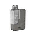Aspire Gotek Pro Pod Mod koyu gri, şeffaf kartuşlu elektronik sigara.