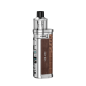 Lost Vape Centaurus Q80 Pod Mod, gümüş ve ahşap görünümlü, elektronik sigara.