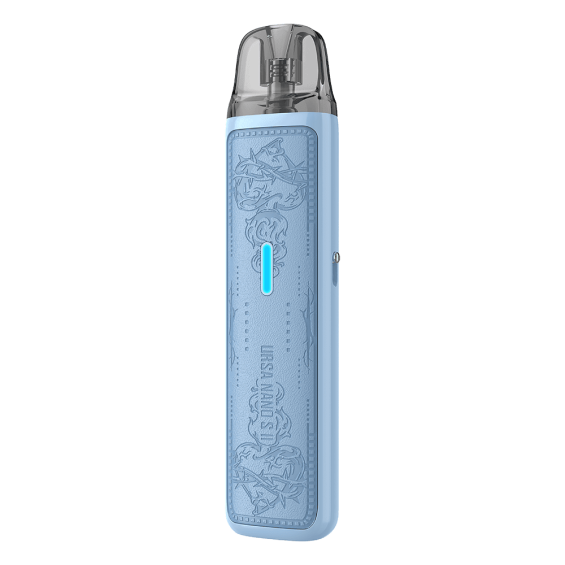 Lost Vape Ursa Nano S2 Pod Mod açık mavi, desenli gövde.