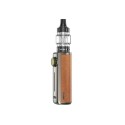 Lost Vape Thelema Go Pod Mod kahverengi deri, gri gövde, vape cihazı.