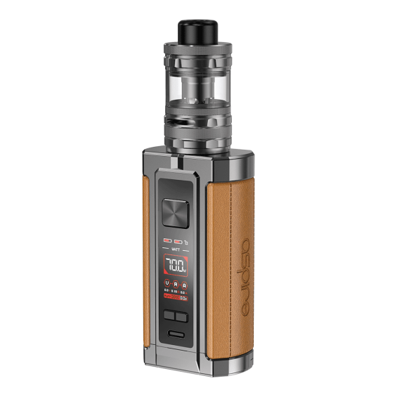 Aspire VROD Pod Mod Gümüş Kahverengi Deri Kaplama Elektronik Sigara