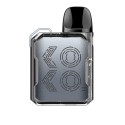 Uwell Caliburn GK2 Vision Pod Mod gri şeffaf gövde görselleri.