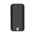 Vaporesso Luxe 2 Mod Pod Mod karbon fiber desenli siyah gövde.