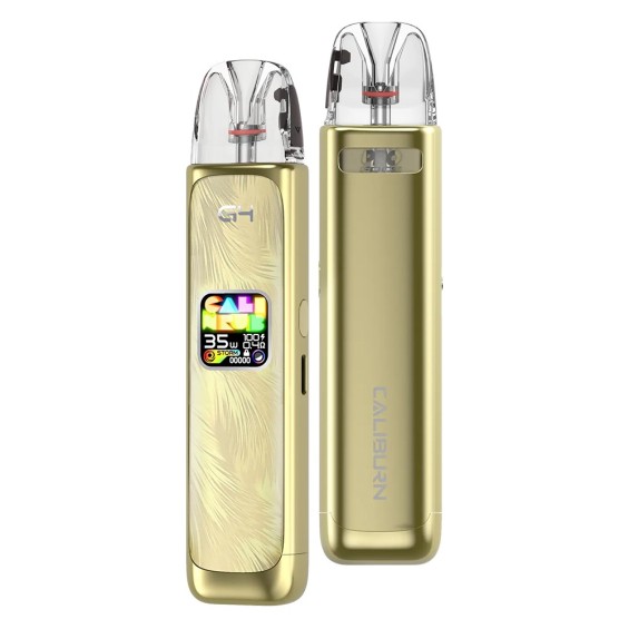 Uwell Caliburn G4 Pod Mod Altın renkli, ekranlı dijital mod