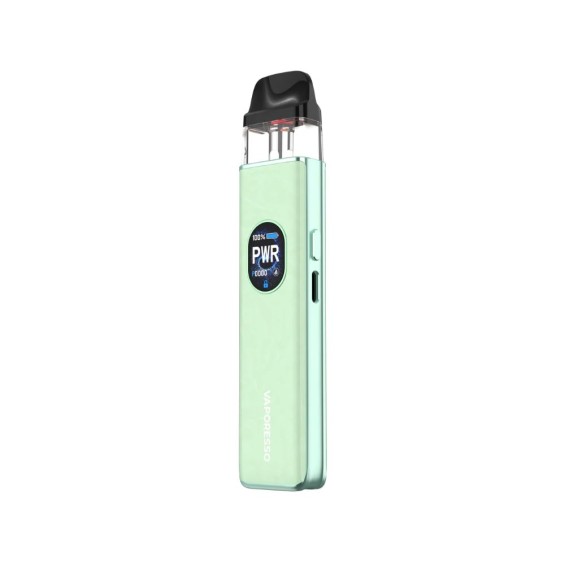 Vaporesso XROS 5 Pod Mod nane yeşili dijital ekranlı elektronik sigara.