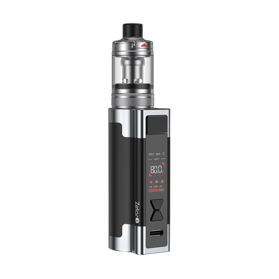 Aspire Zelos 3 Pod Mod siyah/krom, ayarlanabilir watt ekranlı elektronik sigara