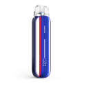 Aspire Pixo Aura Pod Mod, Mavi Beyaz Kırmızı şeritli, dijital ekranlı elektronik sigara.