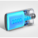 Aspire Cloudflask III 2000mAh pil kesit görseli, mavi ışıklandırma.