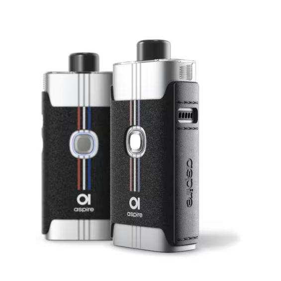 Aspire Cloudflask S Pod Mod Siyah Deri Kaplama, Şeritli Tasarım