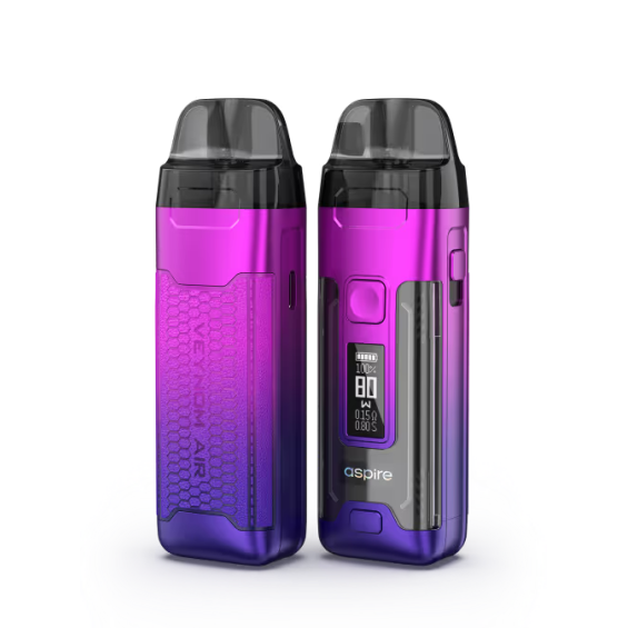 Aspire Veynom Air Pod Mod mor-mor menekşe renk, ekranlı.