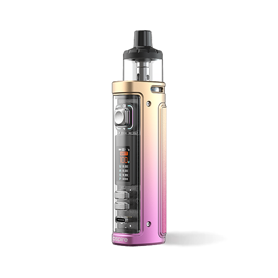 Aspire Veynom EX Pod Mod, Pembe/Altın Geçişli, Dijital Ekranlı Vape