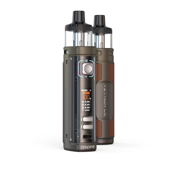Aspire Veynom LX Pod Mod Koyu Gri Kahverengi Deri Detaylı Elektronik Sigara