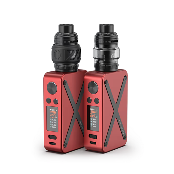 Kırmızı Aspire Revolto Pod Mod elektronik sigara çiftli set görseli.