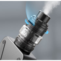 Aspire Revolto Pod Mod tank yakın çekim, ayarlanabilir hava akışı ve buhar çıkışı.