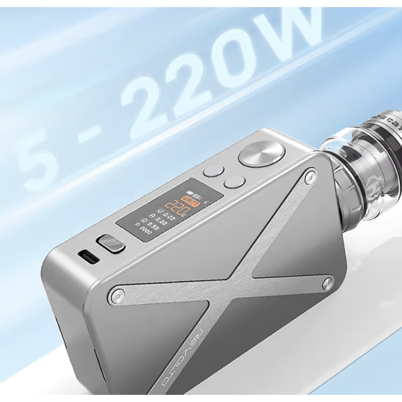 Gümüş Aspire Revolto Pod Mod Kit, 220W yüksek güç, dijital ekran.