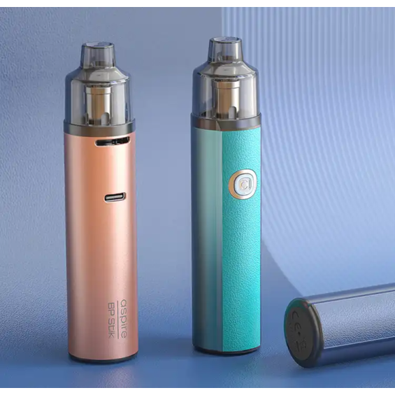 Aspire BP Stik Pod Mod, pembe ve turkuaz renk seçenekleri, kalem tipi.