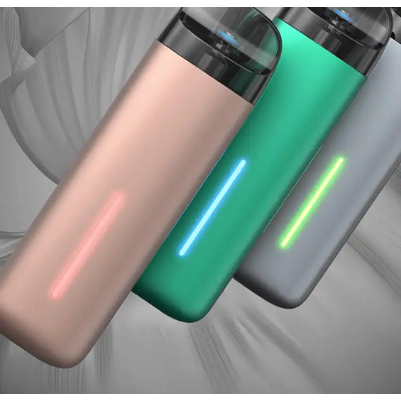 Aspire Flexus Peak elektronik sigara pembe, yeşil, gri renkli, ışıklı pod mod.