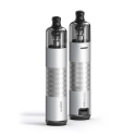 Aspire Flexus Stik Pod Mod gümüş renkli, desenli gövde, iki adet vape.