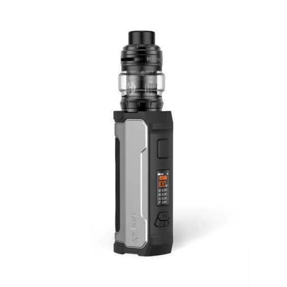 Aspire Rhea X Pod Mod gri siyah, ayarlanabilir watt ekranlı elektronik sigara