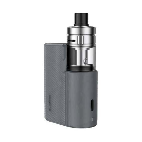 Aspire PockeX Box Pod Mod gri renkli kompakt elektronik sigara cihazı.