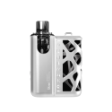 SXmini PureMax Q Pod Mod gümüş renkli, kafes tasarımlı elektronik sigara cihazı.