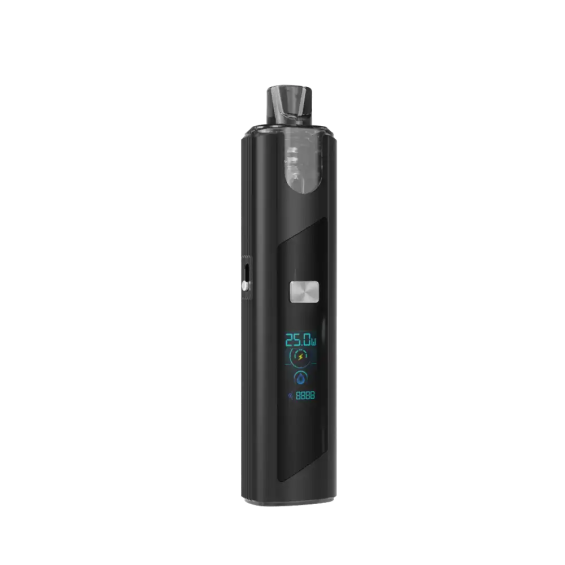 SXmini Puremax V2 Pod Mod Siyah, dijital ekranlı kompakt elektronik sigara.