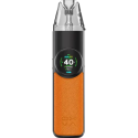 OXVA NeXlim Pod Mod turuncu deri kaplama, dijital ekranlı elektronik sigara.