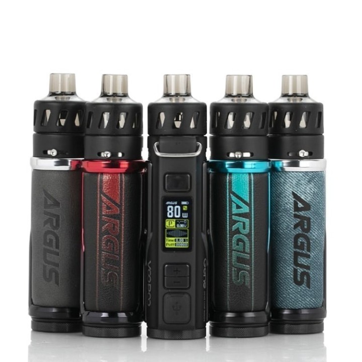 Voopoo Argus X Pod Mod çeşitleri, farklı renk ve kaplama seçenekleri.