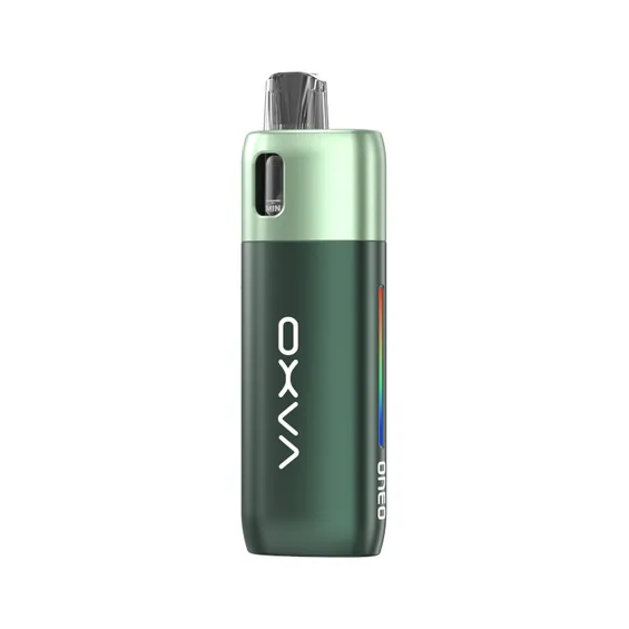 OXVA Oneo Pod Mod yeşil renkli, kompakt elektronik sigara cihazı.