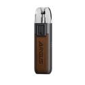 Voopoo Argus SE Pod Mod gri renk, kahverengi deri detaylı kompakt elektronik sigara.
