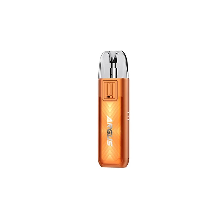 Voopoo Argus SE Pod Mod turuncu renkli, kompakt elektronik sigara.