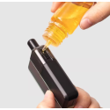 Aspire Flexus Blok Pod Mod siyah, e-likit dolumu gösteren yakın çekim.