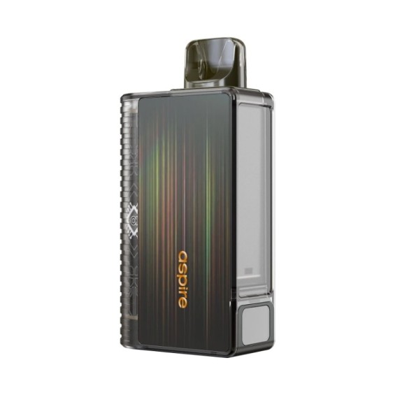 Aspire Gotek Nano Pod Mod, şeffaf gövdeli, çizgili tasarımlı elektronik sigara.