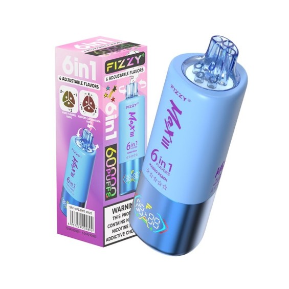 Fizzy MaxIII 6in1 MAX III 6000 Puffs Mavi Kullan At Vape