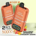 Fizzy Twins 50000 Puff Turuncu Çift Aroma (Şeftali Mango Karpuz Çilek Muz)