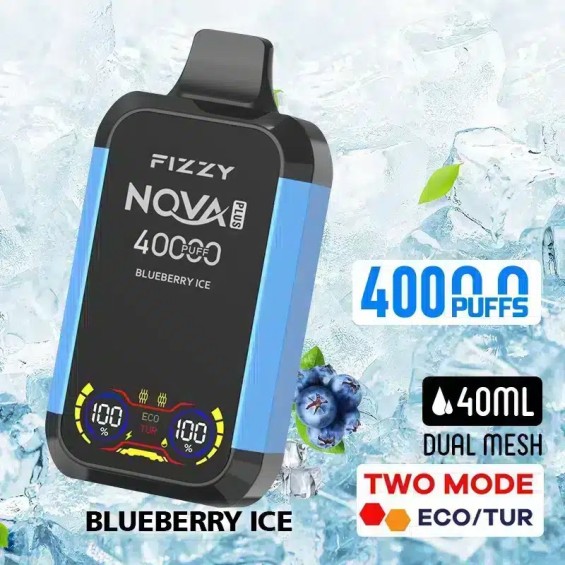 Fizzy Nova Plus 40000 Kullan At Mavi Ahududu Buzlu Tek Kullanımlık