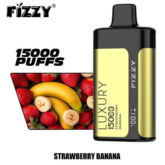 Fizzy Luxury 15000 Strawberry Banana tek kullanımlık elektronik sigara