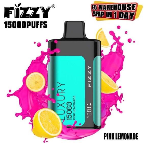 Fizzy Luxury 15000 Puff Pink Lemonade tek kullanımlık elektronik sigara