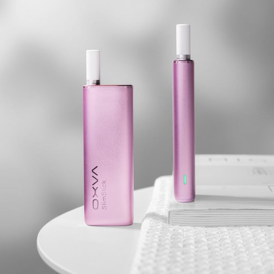 OXVA SlimStick Pod Mod pembe renkli, ince tasarım elektronik sigara cihazı.