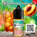 Dharma Apple Peach Tea Ice Salt Likit, buzlu çay, şeftali ve yeşil elma aromalı.