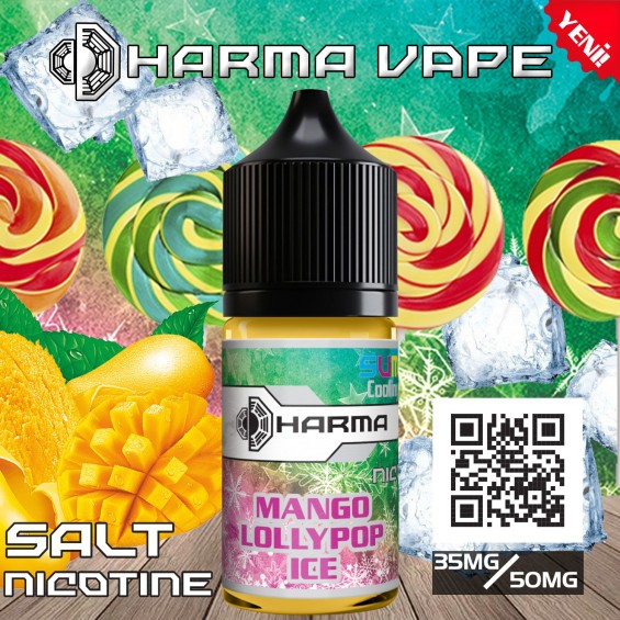 Dharma Mango Lollypop Ice Salt Likit Mango Buzlu Şeker Aromalı Pod Likit