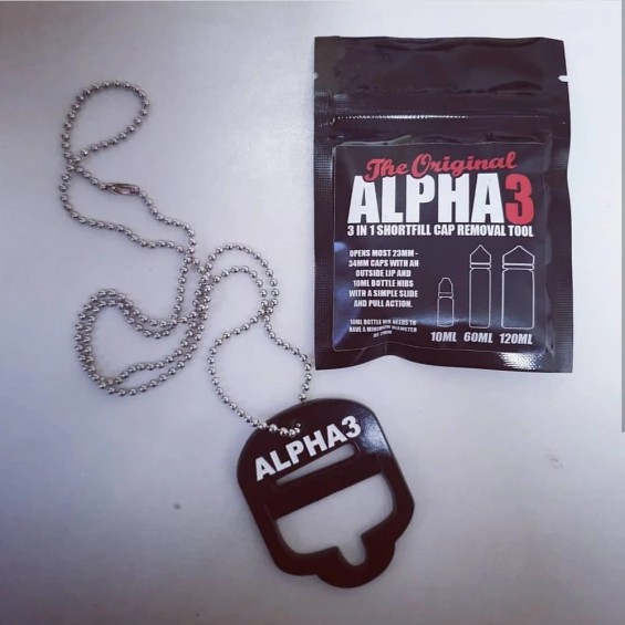 Alpha 3'ü 1 Arada Shortfill Kapak Açma Aparatı, Anahtarlıklı