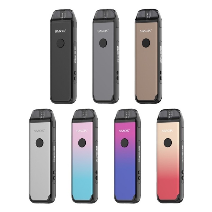 Smok Acro Pod Mod çeşitleri: Siyah, Gri, Bronz, Gümüş, Degrade renk seçenekleri.