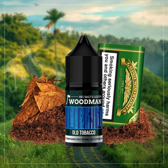 Woodman Old Tobacco Salt Likit, tütün yapraklı vapo ortamı.