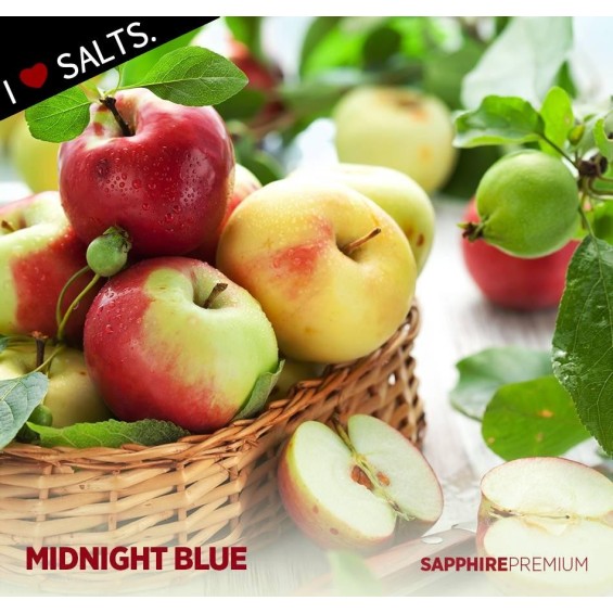 Sapphire Midnight Blue E Likit elma aromalı, taze meyveli görsel.